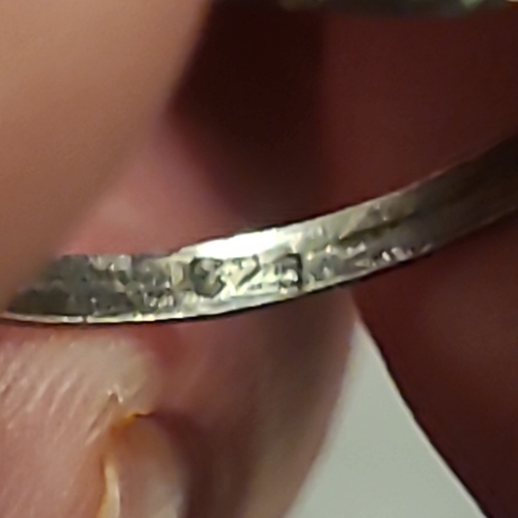 Vintage Sterling Silver Teardrop Malachite Ring Signed 925 Size 8 - Picture 10 of 14